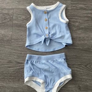 Two piece shirt and diaper cover